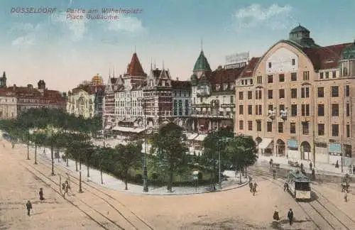 4000 DÜSSELDORF, Wilhelmplatz 20er Jahre, Strassenbahn / heute Konrad-Adenauer-Platz