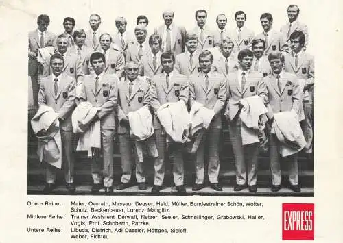 FUSSBALL - WM 1970 Deutsche Nationalmannschaft, Grossformat
