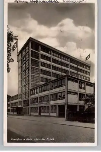6000 FRANKFURT, Haus der Arbeit, NS-Beflaggung, 1940