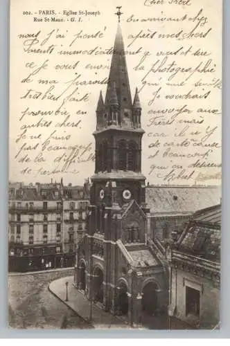 F 75011 PARIS, rue St. Maur, Eglise St. Joseph, 1904