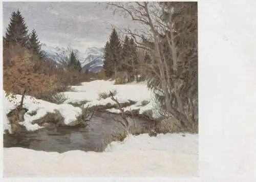 KÜNSTLER - ARTIST - FELIX DITTMAR, "Altschnee im Isarwinkel", Gr. Deutsche Kunstausstellung 1941, HDK München