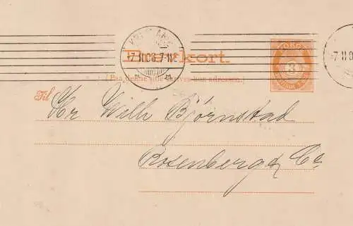 NORGE / NORWEGEN - 1906, P48, Rückseite Christiana Handelsstand-Forening