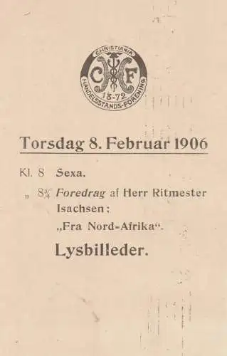 NORGE / NORWEGEN - 1906, P48, Rückseite Christiana Handelsstand-Forening