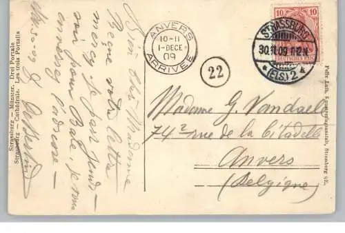 F 67000 STRASBOURG / STRASSBURG - Münster - Drei Portale, 1909, Verlag Luic
