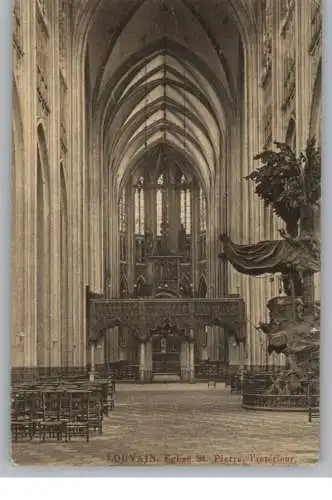 B 3000 LEUVEN, Eglise St. Pierre, 1914, deutsche Feldpost
