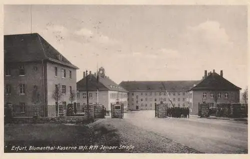 0-5000 ERFURT, Blumenthal-Kaserne Jenaer Strasse,  1942, Feldpost