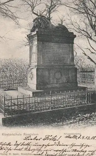 0-4735 ROSSLEBEN, Kriegerdenkmal, 1908