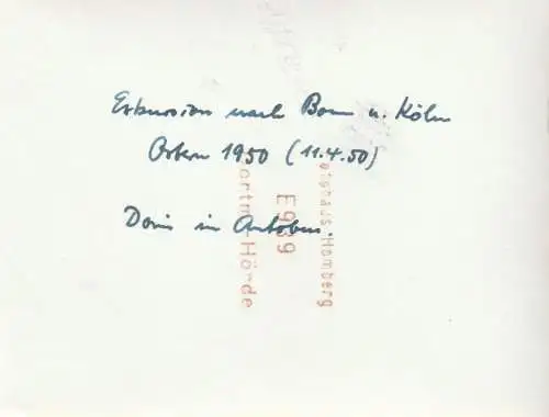 4600 DORTMUND - KÖRNE, Omnibusbetrieb Pieper, 1950, Photo 10 x 7,3 cm