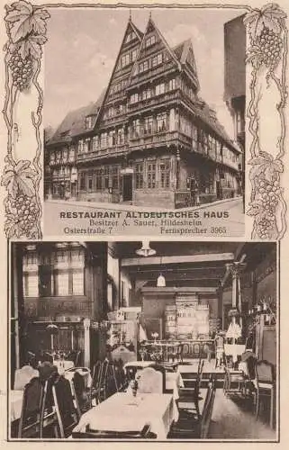 3200 HILDESHEIM, Restaurant Altdeutsches Haus, 1931, kl. Druckstelle