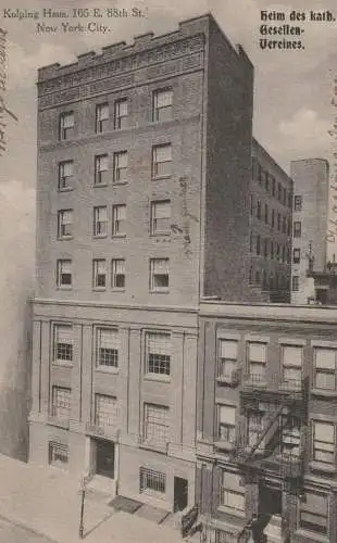 USA - NEW YORK CITY - MANHATTAN, Kolping Haus, Heim des kath. Gesellenvereins, 1917