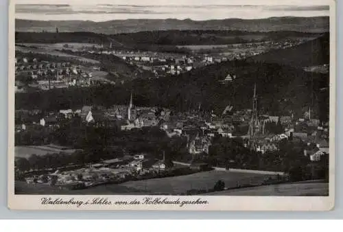NIEDER - SCHLESIEN - WALDENBURG / WALBRZYCH, Blick von der Kolbebaude, Verlag Adam