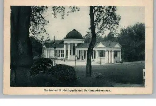 BÖHMEN & MÄHREN - MARIENBAD / MARIANSKE LAZNE, Rudolfsquelle & Ferdinandsbrunnen, 1943