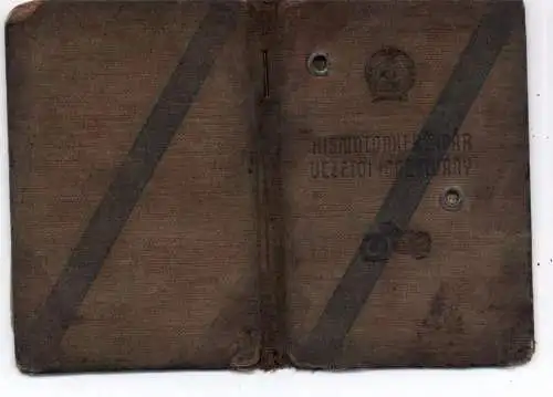 MOTORRAD - UNGARN - Führerschein / Drivers License, 1952