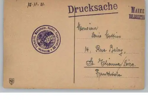6800 MANNHEIM, Hauptbahnhof, Strassenbahnen, GLOBUS - Tauschkarte