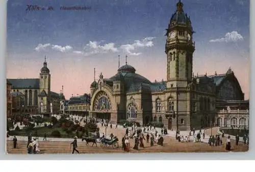 5000  KÖLN, Hauptbahnhof, belebte Szene, ca. 1920