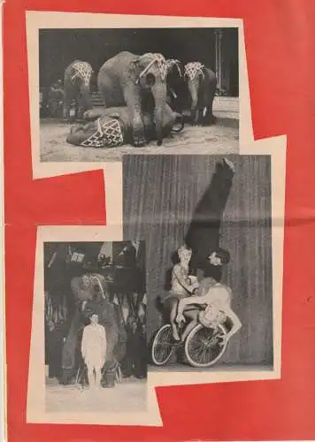 CIRCUS / ZIRCUS AEROS (Leipzig), Programmheft 1962, 16 Seiten, Gebrauchsspuren