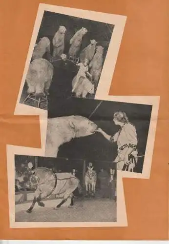 CIRCUS / ZIRCUS AEROS (Leipzig), Programmheft 1962, 16 Seiten, Gebrauchsspuren