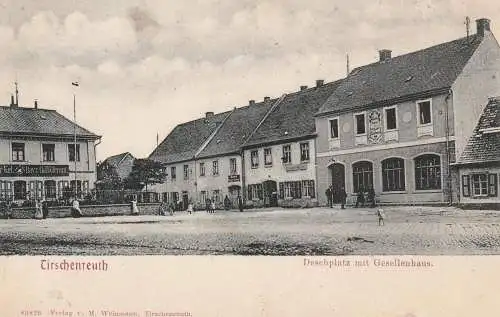 8593 TIRSCHENREUTH, Dreschplatz, kath. Gesellenhaus / Kolpinghaus, Verlag Weinmann ca 1905