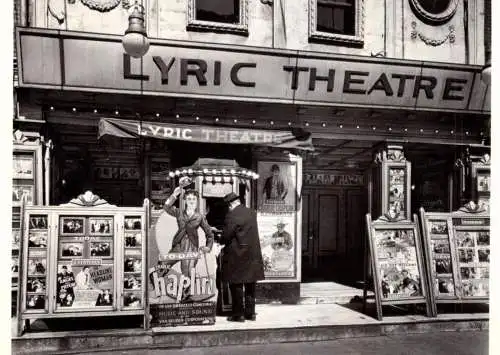 PHOTO - BERENICE ABBOTT, "LYRIC THEATRE", CHARLIE CHAPLIN, Third Av. New York, 1936, Repro