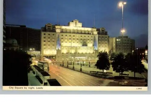 UK - ENGLAND - WEST YORKSHIRE - LEEDS, City Square by night