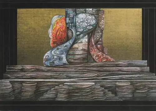 OPER - Bühnenbildentwurf zu "Die Frau ohne Schatten", Richard Strauss von Hans Schavernoch, Städt. Bühnen Dortmund