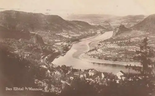 BÖHMEN & MÄHREN - AUSSIG - WANNOW / USTI NAD LABEM - VANOV, Das Elbtal bei Wannow, 1928