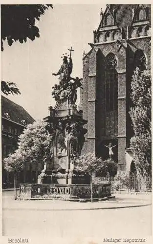 NIEDER - SCHLESIEN - BRESLAU, Heiliger Nepomuk, 1926