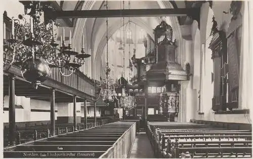 2980 NORDEN, Luidgerikirche, Innenansicht, 1930