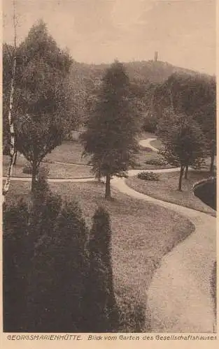 4504 GEORGSMARIENHÜTTE, Blick vom Garten des Gesellsschaftshauses, 1927