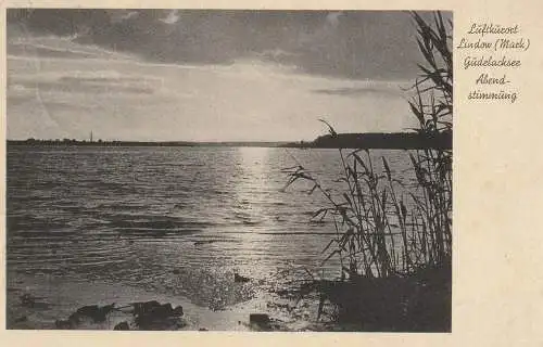 0-1954 LINDOW, Gudelacksee, Abendstimmung, 1936