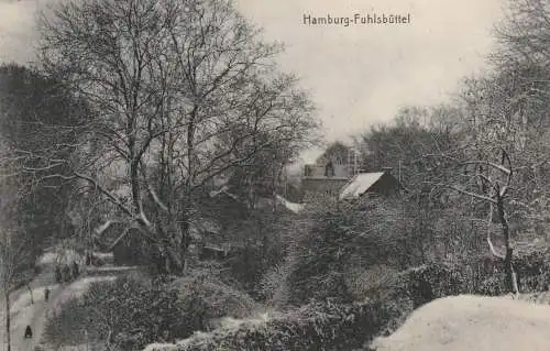 2000 HAMBURG - FUHLSBÜTTEL, Winterszene, 1919