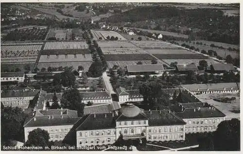7000 STUTTGART - BIRKACH, Schloß Hohenheim, Luftaufnahme