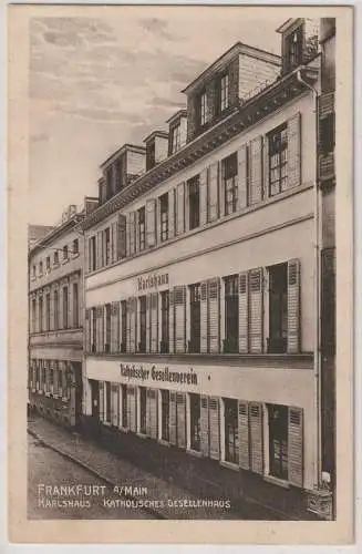 6000 FRANKFURT, Karlshaus, Kath. Gesellenhaus / Kolpinghaus, 1917, Lazarettstempel