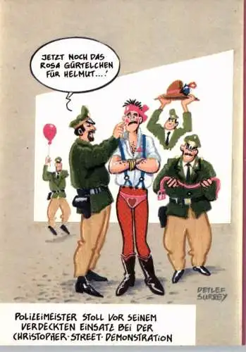 EROTIC - GAY, DETLEF SURREY, "Christopher Street Day", Humor
