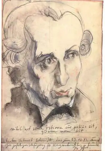 KÜNSTLER / Artist - HORST JANSSEN, "Immanuel Kant", 1983
