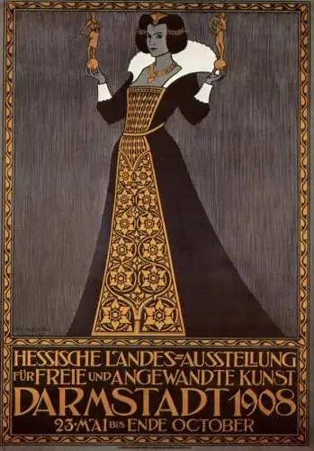KÜNSTLER / Artist - F. WILHELM KLEUKENS, Hessische Landes Ausstellung Darmstadt 1908, Verlag Megede 1977