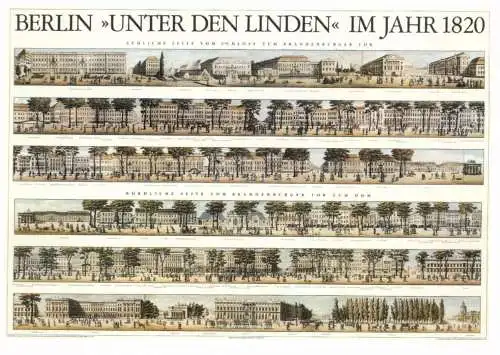1000 BERLIN, Unter den Linden 1820, Historische Ansichten
