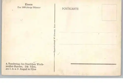 4300 ESSEN, Das 1000 jährige Münster, Sonderkarte zum 4. Bundestag des Deutschen Werkmeister-Bundes