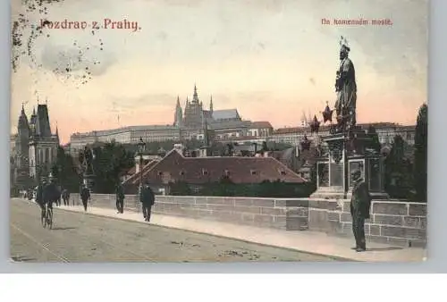 CZ 10000 PRAHA / PRAG, Na kamennem Moste, 1907, Verlag Jedlicks