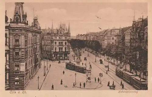 5000 KÖLN, Hohenzollernring, Strassenbahnen, 1932, Verlag Zierden