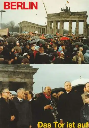 1000 BERLIN, BRANDENBURGER TOR - Das Tor ist auf, Kohl, Modrow, Genscher, Seiters, Momper