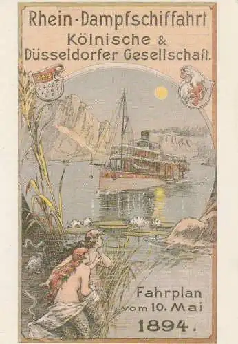 BINNENSCHIFFE - RHEIN, KD- Werbe-AK, Rabattangebot von 10 % auf Kabinenschiffsreisen, 1981