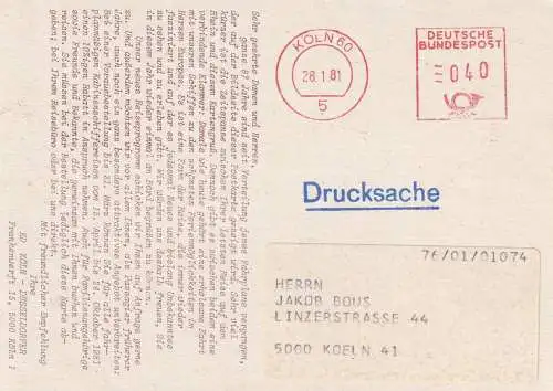BINNENSCHIFFE - RHEIN, KD- Werbe-AK, Rabattangebot von 10 % auf Kabinenschiffsreisen, 1981