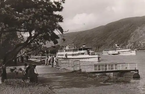 BINNENSCHIFFE - RHEIN, KD- Anleger Bacharach, KD - Schiff "GOETHE" und "KOBLENZ", 1957