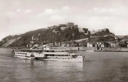 BINNENSCHIFFE - RHEIN, Köln-Düsseldorfer "ELBERFELD" vor Koblenz 1960