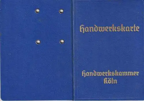 5200 SIEGBURG, Handwerkskarte Peter Stoffel, Büchsenmacher - Meister, 1951