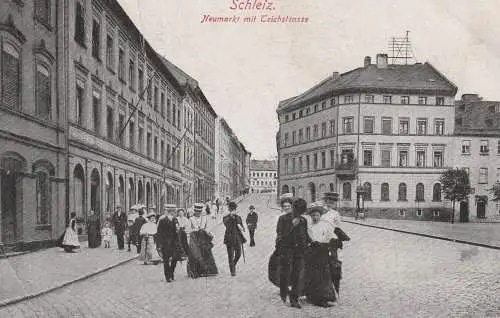 0-6550 SCHLEIZ, Neumarkt mit Teichstrasse, 1923