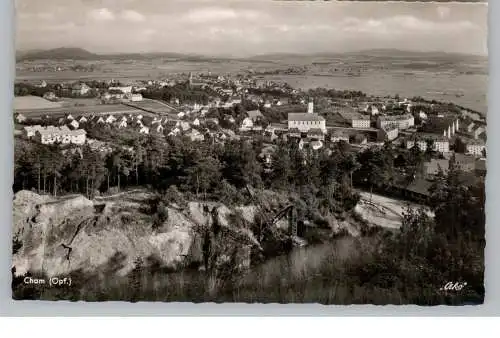 [Ansichtskarte] 8490 CHAM, Blick über den Ort, 1958. 