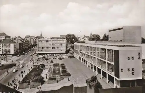 4050 MÖNCHENGLADBACH, Hindenburgstrasse mit Stadttheater, 1962