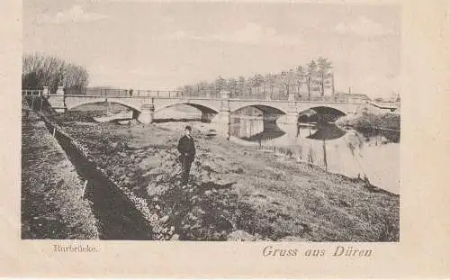 5160 DÜREN, Rurbrücke, ca. 1905